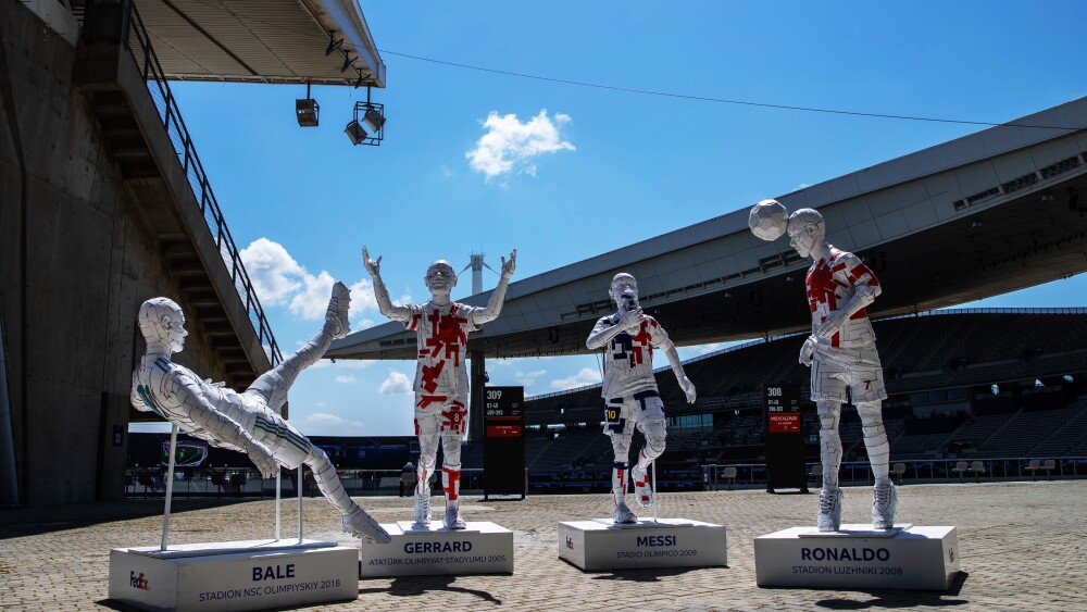 Legendary UEFA Champions League Stars Immortalised in Cardboard Sculptures Unboxed Ahead of final in Istanbul