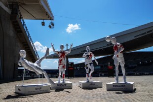 Legendary UEFA Champions League Stars Immortalised in Cardboard Sculptures Unboxed Ahead of final in Istanbul