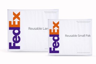 FedEx Express Small and Large Pak made from polyethylene