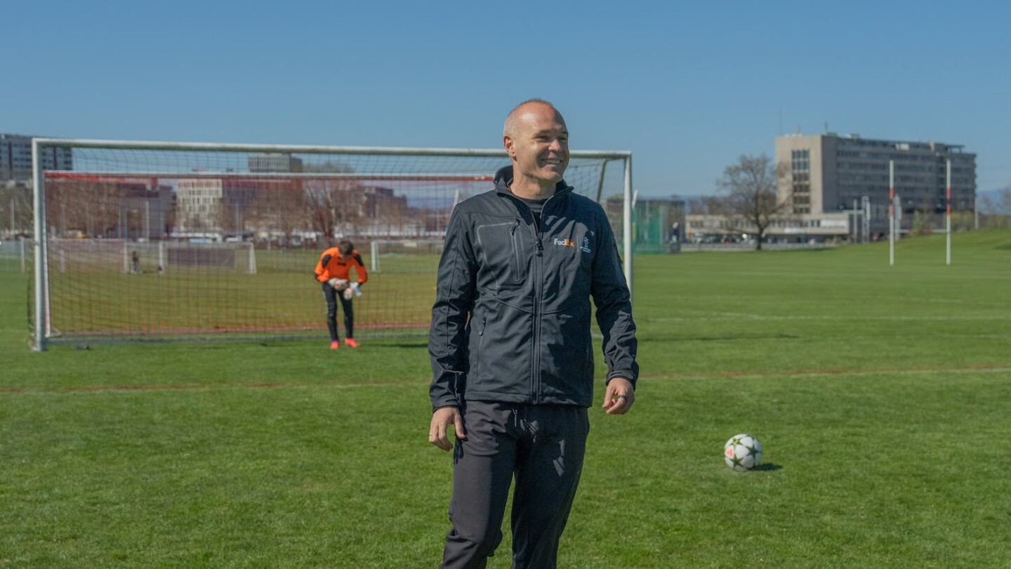 Andrés Iniesta stars in FedEx UEFA Champions League trophy content ...