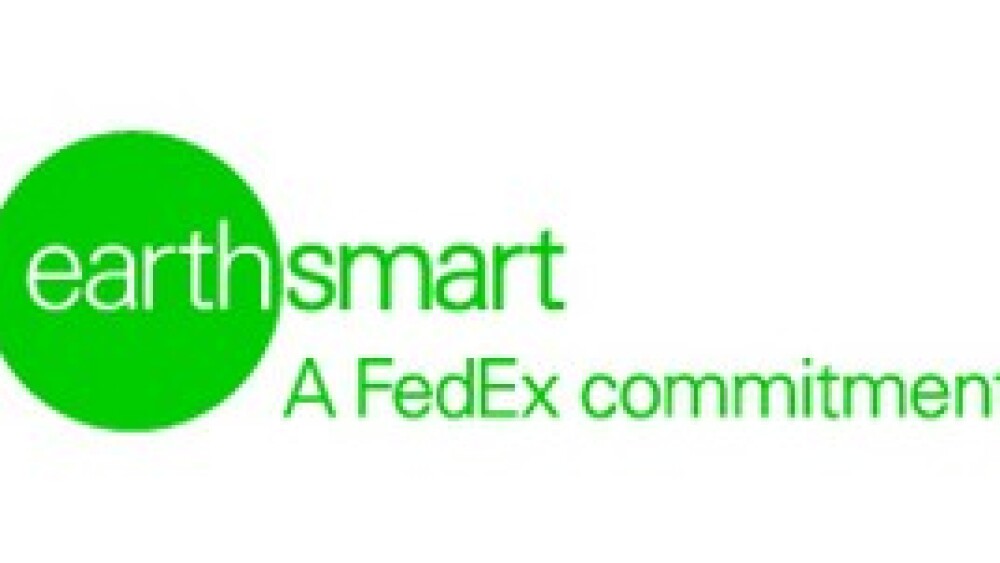 EarthSmart, a FedEx commitment one color positive green